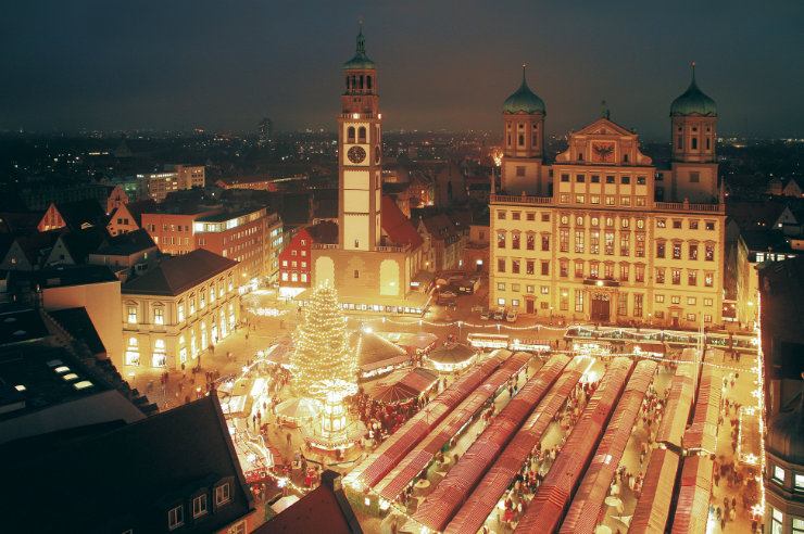 Bild Christkindlesmarkt Luftaufnahme