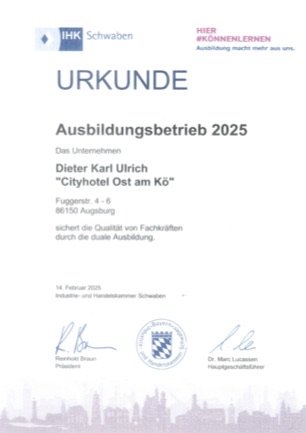 Auszeichnung Ausbildungsbetrieb 2015